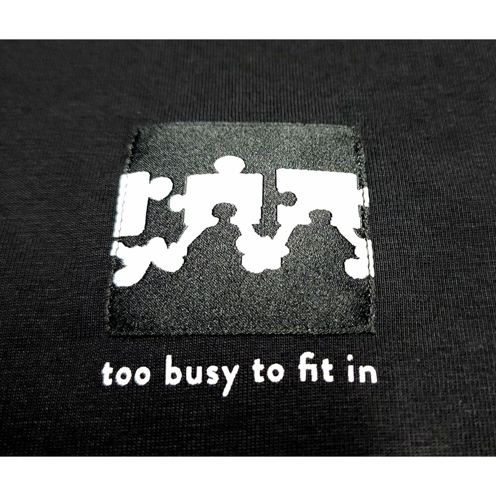 Zara Man Puzzle Piece Too Busy To Fit In Graphic T-Shirt XL NWOT Next Level - Picture 8 of 9